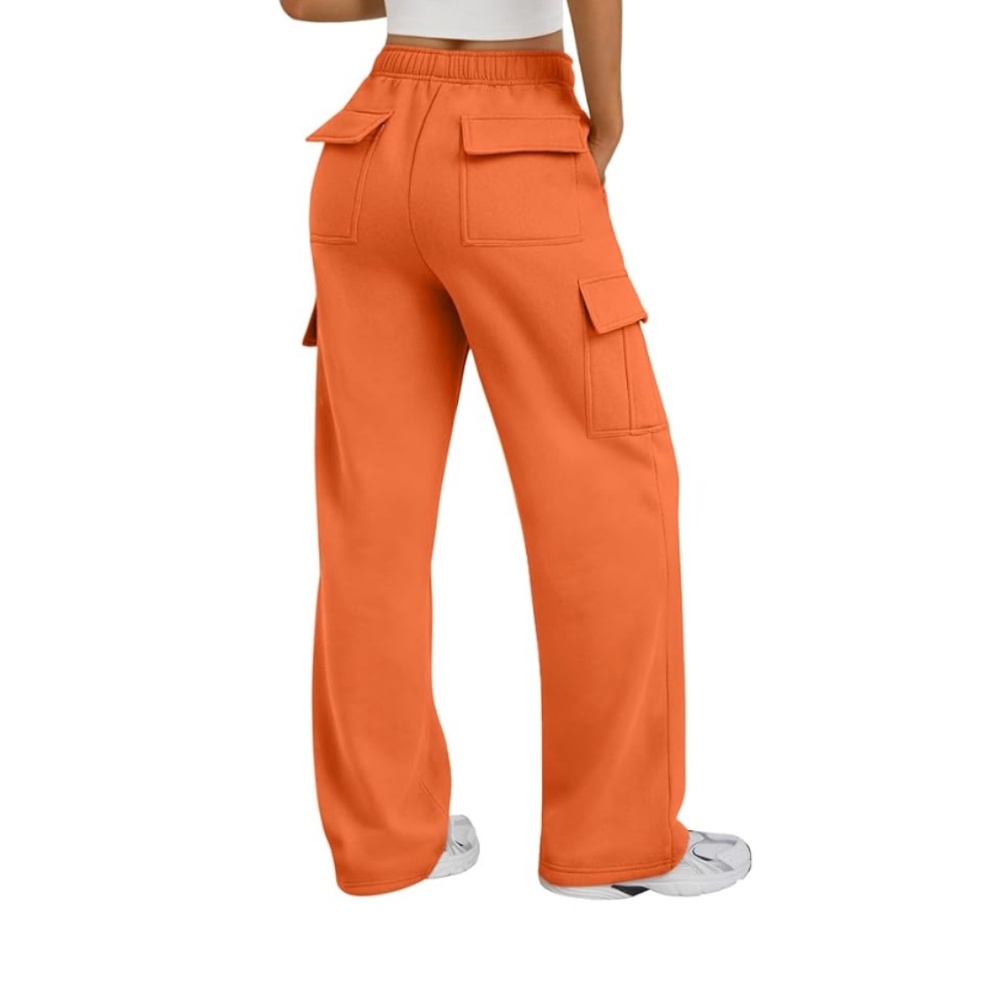 Orange Cargo Sweatpants